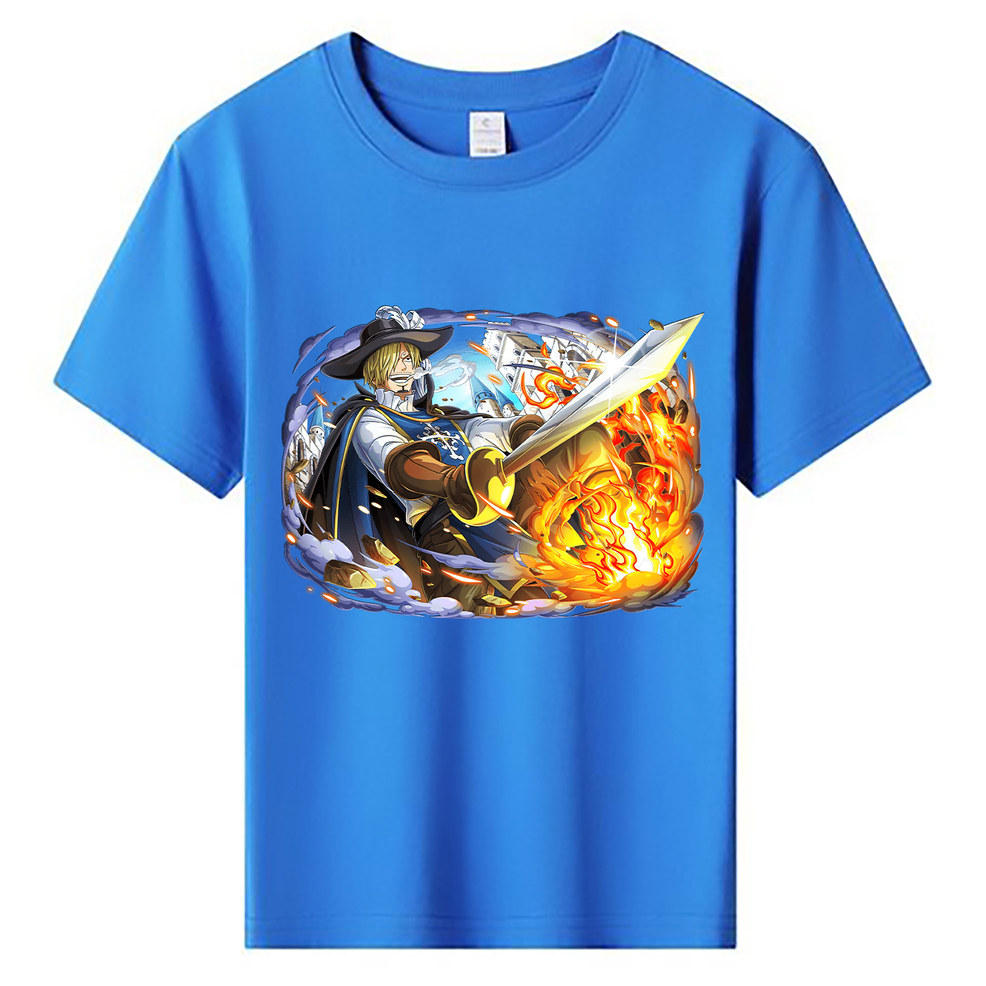 （画像用） ワンピース サンジ ONE PIECE Sanji 綿100％キッズTシャツ（フロントプリント）